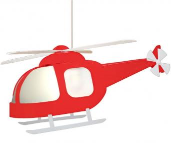 Lampe suspension enfant  Hélicoptère rouge
