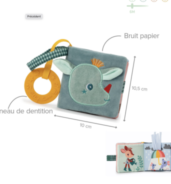 Mini livre tissus anneau dentaire