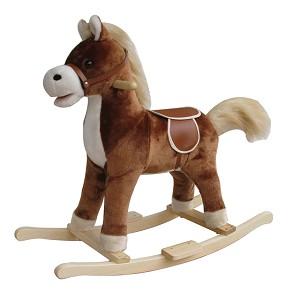cheval à bascule en peluche